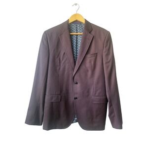 Ted Baker Endurance Roger CT Purple Wool Blazer 42R Modern Tailored Two Button